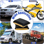 2PCS Window Defogger Sponge, Absorbent Window Glass Defogger Car Windshield Cleaner for Auto Cleaning (Yellow+Black)