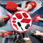 47Pcs Car Wash Cleaning Kit with High Power Handheld Vacuum Windshield Cleaning Tool with Side Mirror Squeegee Bucket Detailing Brushes Tire Brush Towels Complete Detailing Set for Car