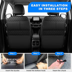Back Seat Protector 2 Pack Fit for Subaru Forester Car Kick Mats for Kids Upgraded Version with Storage Organizer Waterproof Dirt Proof Faux Leather Auto Accessories (Black)