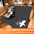 JSTHT Dog Seat Cover, 100% Waterproof Bench Seat Cover Protector Scratch Proof Nonslip Durable Soft Pet Back Seat Covers for Cars Trucks & SUV