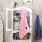 Pet Grooming Microfiber Towel, Embroidered Collection, X-Large,41x23.5, Pink (Pack of 12)