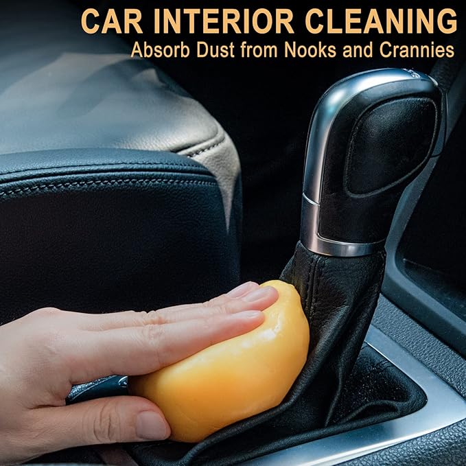 2Pack Cleaning Gel Car Putty Car Cleaning Putty Gel Auto Detailing Car Interior Cleaner Cleaning Kits Clean Slime Car Assecories Keyboard Cleaner Yellow (320g/11.2oz)
