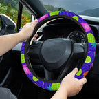Tropical Flamingo Steering Wheel Covers Hibiscus Fruit Universal 15 Inch Car Wheel Cover,Anti-Slip Breathable Car Accessories Protector Fit for Trucks,Sedans,SUVs,Vans
