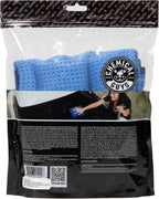 Waffle Weave Glass and Microfiber Towel Blue 24"x 16" (Pack of 2)