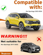 6-PCS Low Profile Window Rain Guards Fit for Kia Sportage 2023-2026 Rain Guard Window Deflectors Extra-Thick Side Window Visors Vent Shades Tape-on Vent Visors Car Accessories