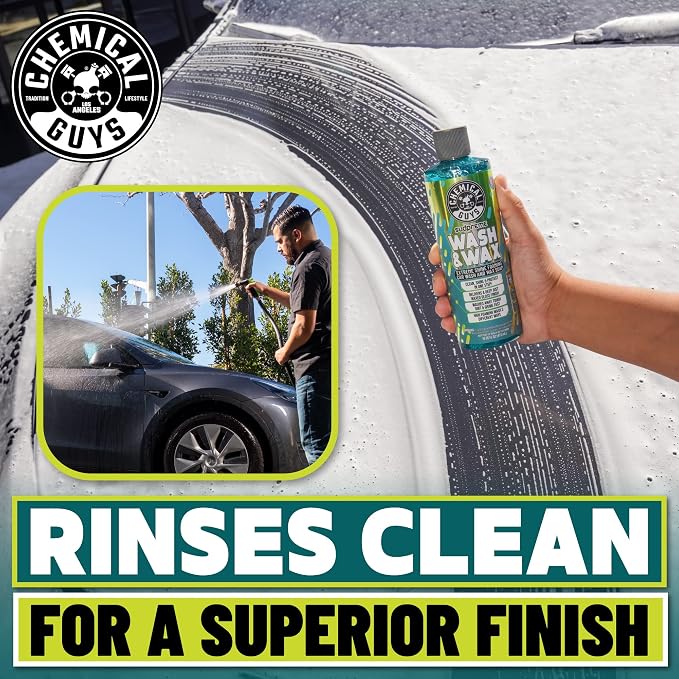 Sudpreme Wash & Wax 128 oz High Suds Foaming Car Wash Soap with Carnauba Wax Shine, Deep Gloss Finish & Surface Protection Safe for Paint, Chrome & Plastic