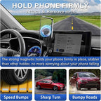 Car Phone Holder for 2019-2025 Toyota RAV4 Accessories 7/8-inch | Strong Magnetic Cell Phone Mount for Magsafe iPhone, 360° Hands-Free No Air Vent Blockage One-Hand Operation Stable Stand