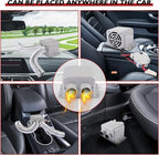 600W 12V Car Heater Defroster, Upgraded Portable Windshield Defogger with Dual Outlets, PTC Ceramic Fast Heating for SUV Truck Vehicle, Efficient Demisting & Anti-Frost Device