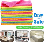 Cleaning Cloth Dry Erase Cloth Cleaning Rags Reasonable Kitchen Towels Microfiber Towels Cars Wash(6 x 6 Inch,Green/Blue/Yellow/Pink/Orange,50 Pcs)