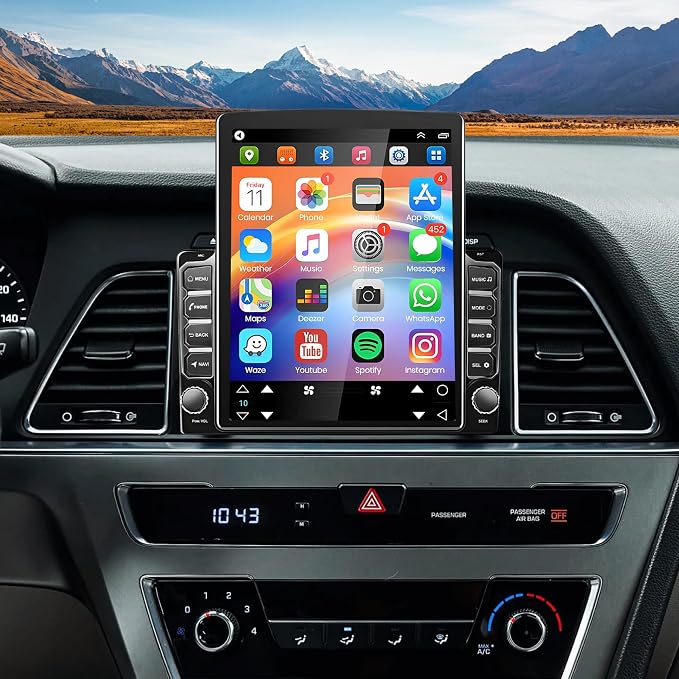 2+64GB Car Stereo Radio for Hyundai Sonata 2015 2016 2017, 9.7" Touchscreen Android 15 Car Radio Stereo Head Unit with Wireless CarPlay Android Auto GPS Navigation SWC FM DSP WiFi Bluetooth Camera