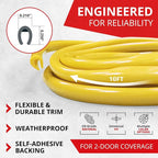 Car Door Edge Protector – Universal DIY Edge Trim to Prevent Scratches & Dings – Flexible Adhesive Molding Trim for Cars, Trucks & SUVs (10 Ft - Yellow)