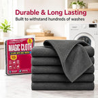Genie Magic Cleaning Cloth 5 Pack, XXL Microfiber Magic Cloth for Stainless Steel, Glass, Mirrors, Windows, Kitchen, Bathroom, Car & Screens, Reusable Lint Free Streak Free Cleaning Towels (15 PCS)