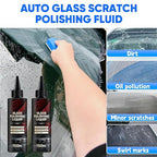 2025 New Glass Polishing Liquid with Sponge - Windshield Anti Fog Hydrophobic Coating Spray, Scratch Remover for Car Windows, Mirrors, Oil Film & Glass Surfaces (1)