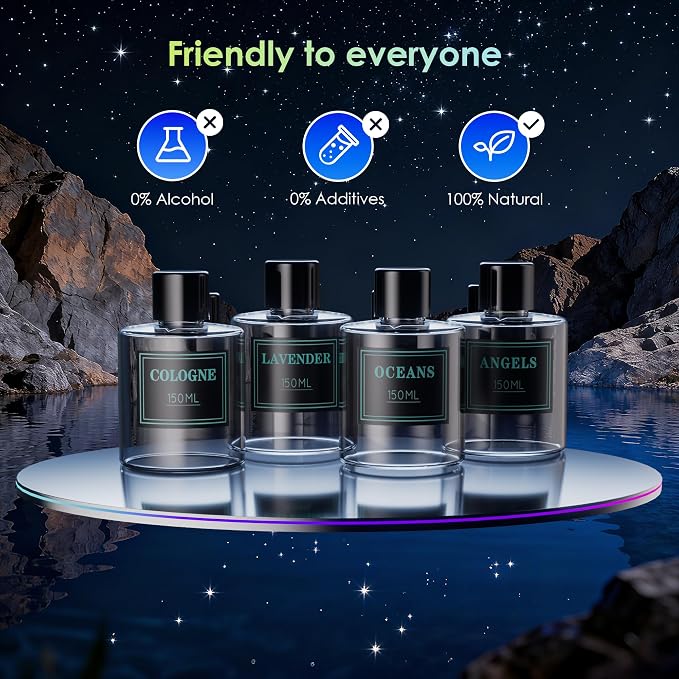 Car Air Freshener Refill, 150mL Large Capacity Lasts Up to 6 Months, Dedicated Perfume Refill, More Scents are Being Added Regularly, Machine not included (Ocean)