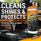 Protectant, Glass and Cleaning Wipes, Wipes for Car Interior and Car Exterior, 30 Count Each (Pack of 6)