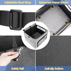 Dog Booster Car Seat, Reinforce Metal Frame Safe Pet Car Seat with Seatbelt & Waterproof Pee Pad & Top Cover | Portable Collapsible Puppy Carrier Bag | for Small Dogs Cats (with Soft Pad)
