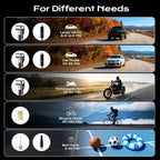 Tire Inflator Portable Air Compressor Air Pump Tires Cordless Electric 180PS for Car, Motorcycle, Bike, Ball, with Tire Gauge Pressure-Black