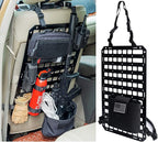 Rigid MOLLE Panel for Vehicle Seat Back Organizer Aluminum Alloy Plate for Auto Modular Storage Patrol Car Tactical Gear EDC Pouch Holder Holster Bag Rack Mount Platform