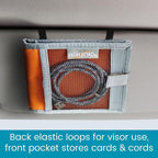 Car Registration and Insurance Card Holder for Sun Visor, Glove Box or Console with 2 Clear Hidden Car Document Pockets and Front Card Pocket