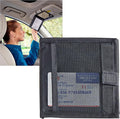 Car Registration and Insurance Card Holder for Sun Visor, Glove Box or Console with 2 Clear Hidden Car Document Pockets