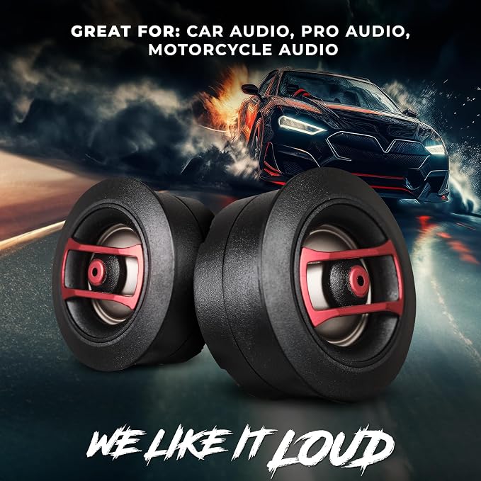 SQT1 1.3" Multi-Mount PEI Mini Dome Tweeter with 0.8" Voice Coil, Neodymium Magnet, Pair
