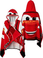 Cars Boys Towel, Lightning McQueen Swimming Towels for Kids, Wearable Bath Towels, Wrap Beach Towel, Red One Size