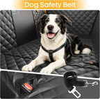Back Seat Extender for Dogs, Hard Bottom Pet Seat Cover - Supports 400lbs, Waterproof Rear Seat Cover with Mesh Window for Ford/GMC/Chevrolet/Toyota/RAM Crew Cab Trucks&Full-Size