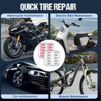 Tire Repair Rubber Nail Kit with 2 Sizes, Screw in Tire Plugs Rubber Screws, Tire Repair Screws for Tubeless Tires, Fast Emergency Tire Repair for Car Motorcycle Bike Truck (60 Pcs)