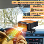 2026 New Upgraded Car Heater, Portable Car Heater, 12V Car Heater Portable,Car Defroster Windshield Heater Plug In Car Heater Windshield Defogger with 360° Rotation Car Heaters for Vehicle