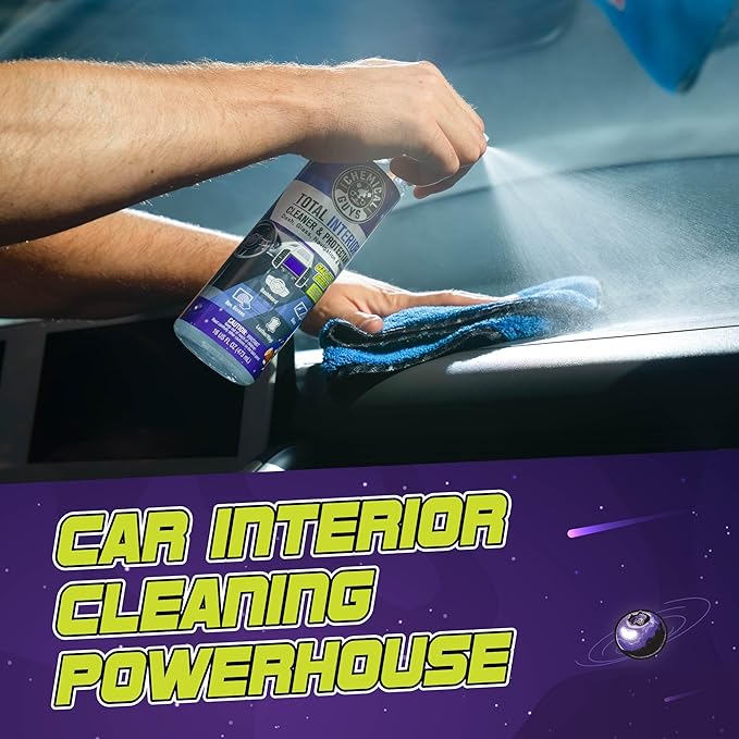 Total Interior Cleaner & Protectant - 32 oz Galactic Scent All-in-One Car Interior Cleaner for Dash, Seats, Carpet, Glass, Vinyl, Leather, and Plastic - Cleans & Protects Every Surface