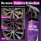 Iron Remover Car Detailing – Iron Decon Spray, Pulls Out Brake Dust, Rust & Fallout - Contaminant Removal for Car Paint & Wheels, pH Neutral Formula - 128 fl. oz.