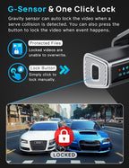 4K Dash Cam Front and Rear, Built-in 5G WiFi, Dash Camera for Cars 4K Front and 1080P Rear, Dashcams for Cars Loop Recording, Gravity Sensor, 24-Hours Parking Mode, SD Card NOT Included