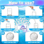 Poo Powder for Portable Toilet Gel Powder, Camping Toilet Gel 125PCS | Ocean Scent Pee Powder, Eco Toilet Gel for 650ml Urine/10g, Toilet Gel Powder for Outdoor Camping and Hiking