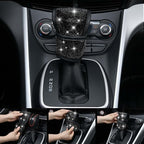 11 PCS Bling Diamond Car Accessories for Women, Sparkly Rhinestone Steering Wheel Cover, Bling Seat Belt Cushion, Glitter Shift Knob Cover, Car Cup Holder Coaster, Cute Interior Sets Black