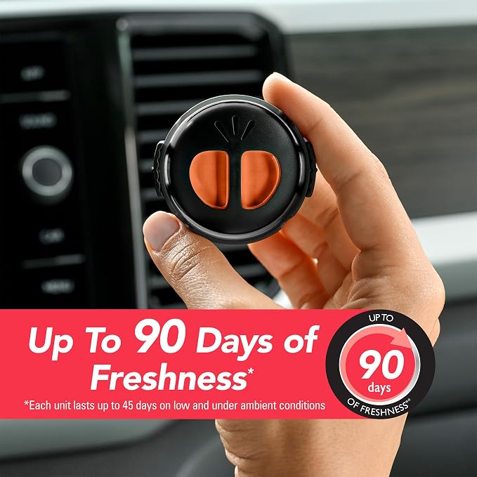 Mini Diffuser Car Air Fresheners, Hawaiian Sunrise Scent, 2 Pack, Convenient Car Diffuser
