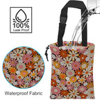 Car Trash Bag Vintage Groovy Flowers Car Garbage Bag Hanging Car Trash Can