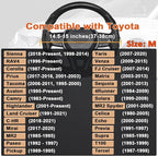 Steering Wheel Cover for Toyota, Auto Car Steering Wheel Cover for Toyota Highlander Rav4 Corolla Camry,Standard Size - Gray