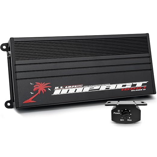 US Amps IMPACT-1000.1 Monoblock 1500W RMS Class D Mini Amplifier