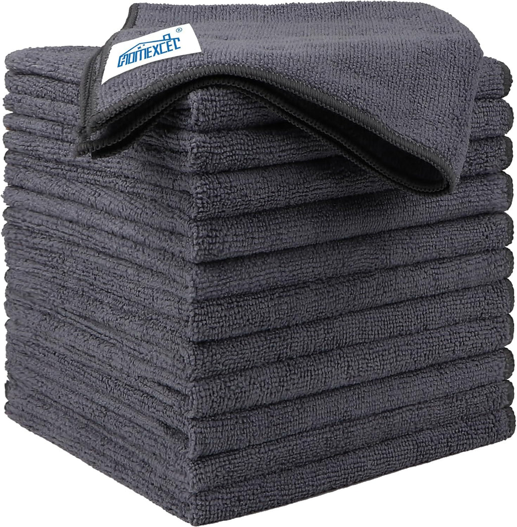Microfiber Cleaning Cloths (12-Pack) — Scratch-Free Car Towels