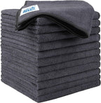 Microfiber Cleaning Cloths (12-Pack) — Scratch-Free Car Towels