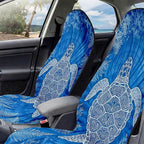 2 Pack Car Seat Towel Covers, Sweat-Proof Microfiber Seat Protectors for Gym, Running, Beach & Workout, Breathable Quick-Dry, Machine Washable, Blue Sea Turtle Print, Universal Fit
