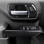 ABS Carbon Fiber Interior Window Lift Switch Panel Cover Trim for 2019-2025 Chevy Silverado | for 2019-2021 GMC Sierra 1500 2500 3500 HD Accessories (Double Cab)