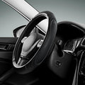 Car Steering Wheel Cover - Microfiber Leather Steering Wheel Wrap Sports 14.5-15 Inch Steering Wheel Cover Non-Slip for Men Women Black Color