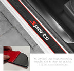 4 PCS Car Door Sill Protector, Anti-Scratch Automotive Threshold Protective Strip, Waterproof Door Edge Guards Step Shield Cover for Sedans Trucks SUVs, Car Accessories (Sport)