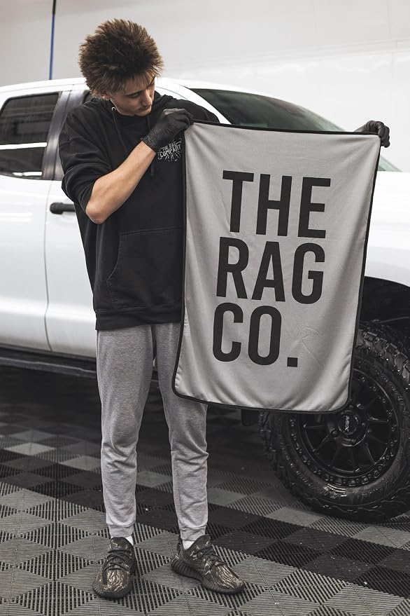 Slim Dryer Towel - Ultra-Absorbent Korean Microfiber, Suede Edge, Car Drying Towel. 25" x 35" Grey