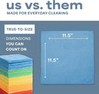 S&T INC. 100 Pack Microfiber Cleaning Cloth, Bulk Towels for Home, Reusable Microfiber Towels for Cars, Cleaning Rags, Assorted, 11.5 Inches x 11.5 Inches, 100 Count