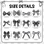 12Pcs Black White Coquette Bow Car Air Freshener Hanging Aesthetic Diffuser Ornaments Refresh Air Fragrant Pendant Car Interior with Essential Oils Gift Long-Lasting for Home Accessories Decor