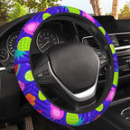 Tropical Flamingo Steering Wheel Covers Hibiscus Fruit Universal 15 Inch Car Wheel Cover,Anti-Slip Breathable Car Accessories Protector Fit for Trucks,Sedans,SUVs,Vans
