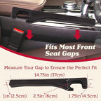 Car Seat Gap Filler (2 Pack) - Stop Dropping Between Seats - Universal Fit for Car, Truck, SUV - Block the Gap between Seat Console