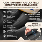 Magnetic Foldable Car Tissue Box - Easy-Install Tissue Holder for Sun Visors and Seat Backs,Premium Leather Car Napkin Organizer—Designed for Commuters,Rideshare Drivers and Families(Black)
